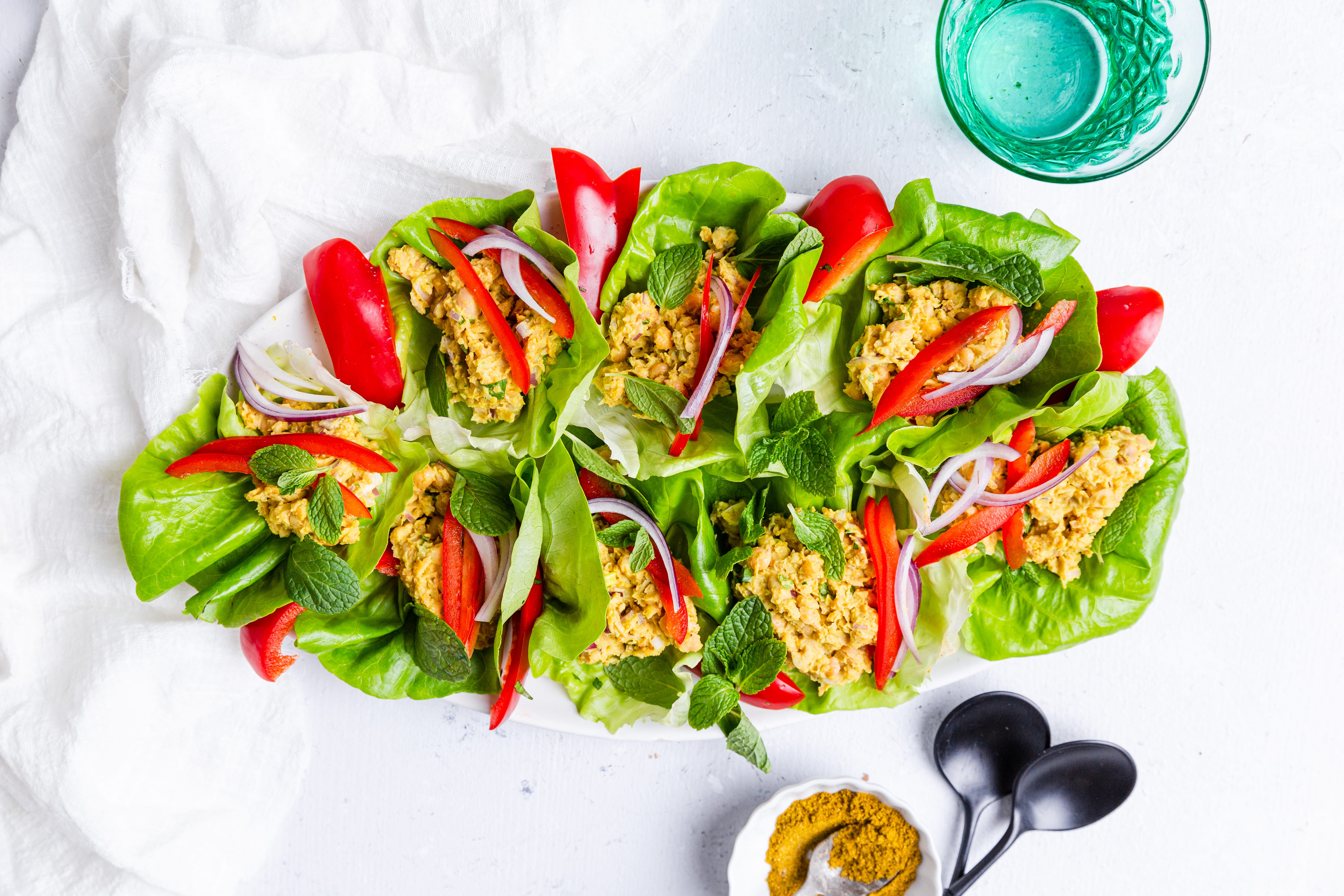 Curry Chickpea Lettuce Wraps – Essential Sports Nutrition