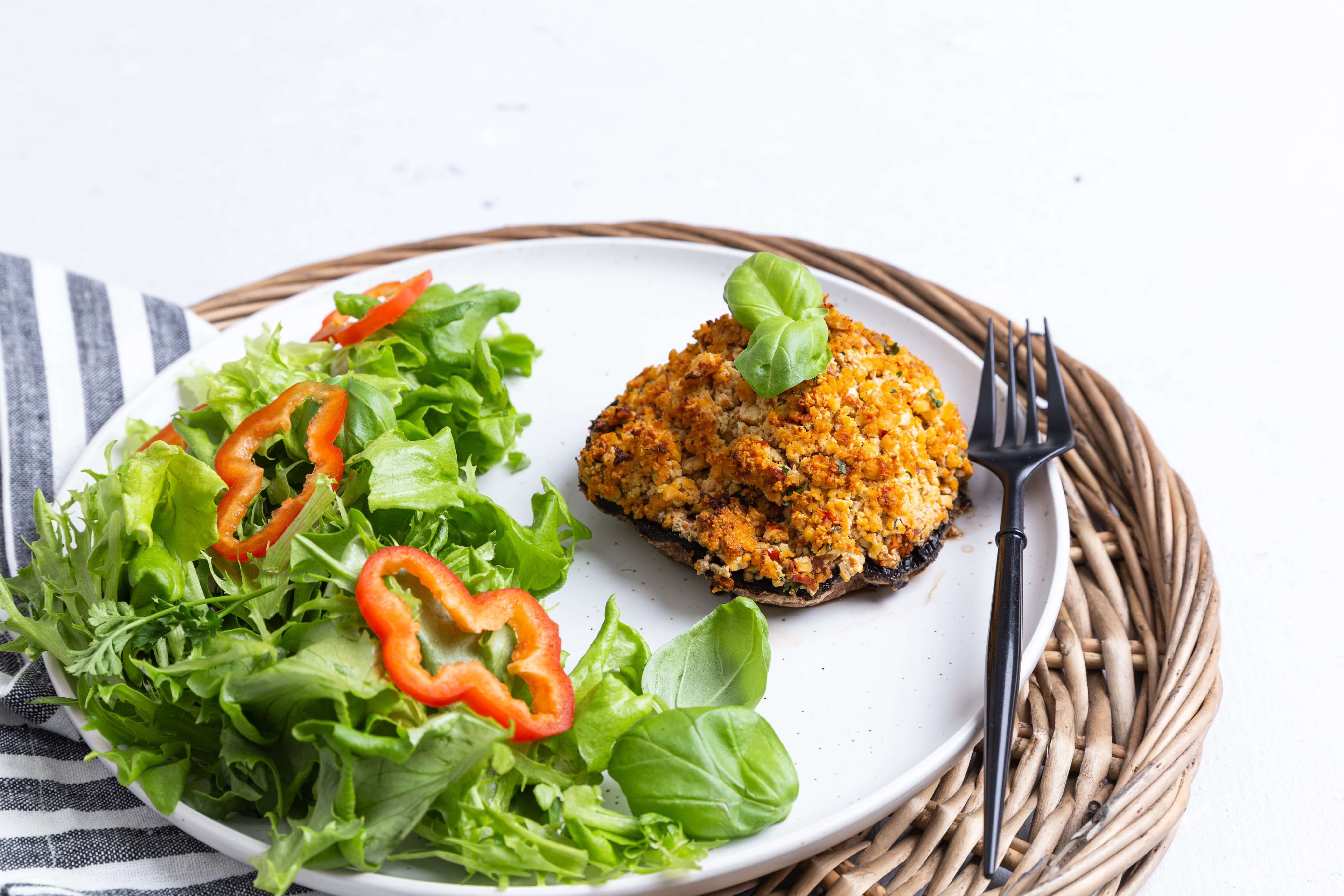 Italian Stuffed Portabella Mushroom – Essential Sports Nutrition