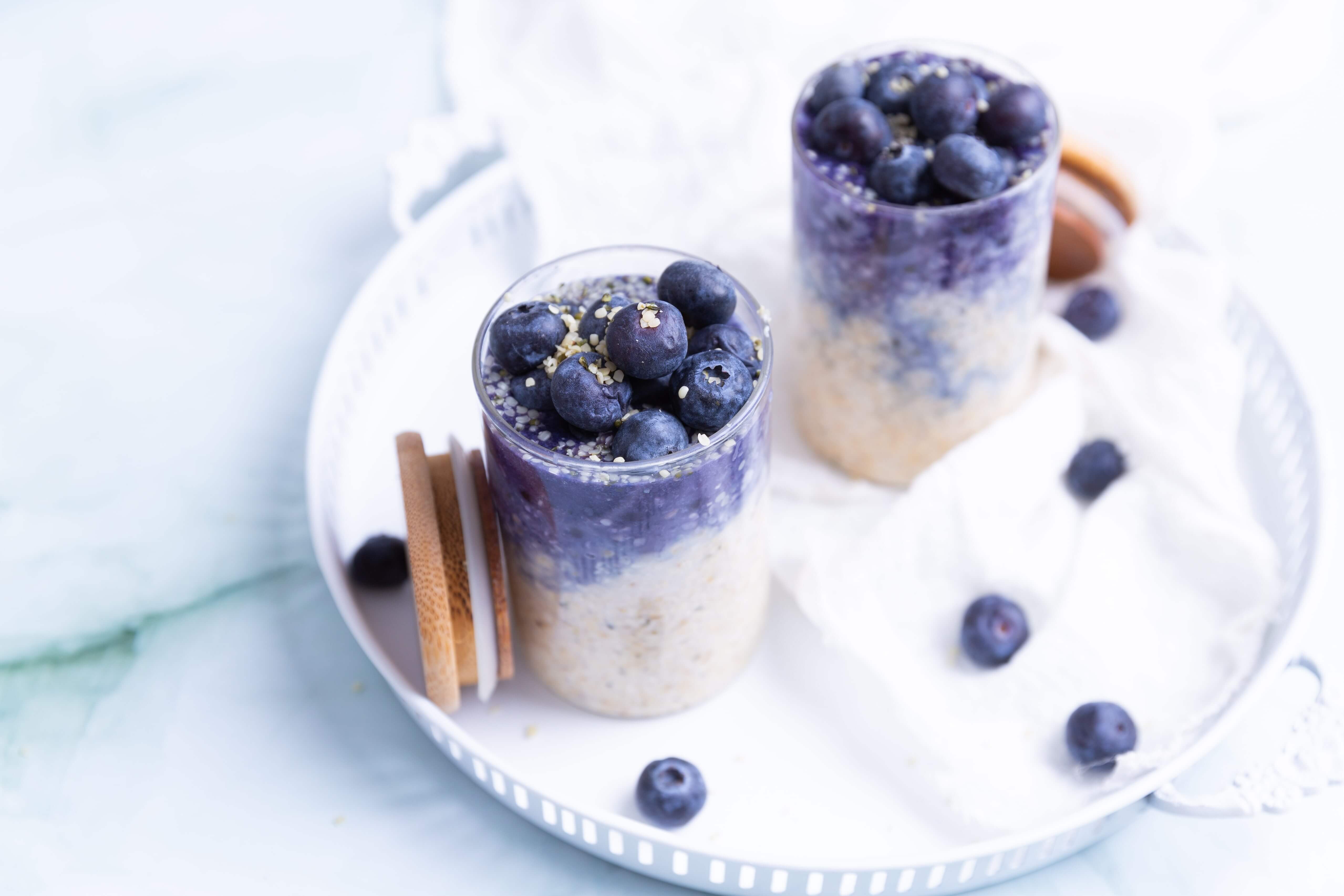 Overnight Vanilla Blueberry Protein Oats &ndash; Essential Sports Nutrition