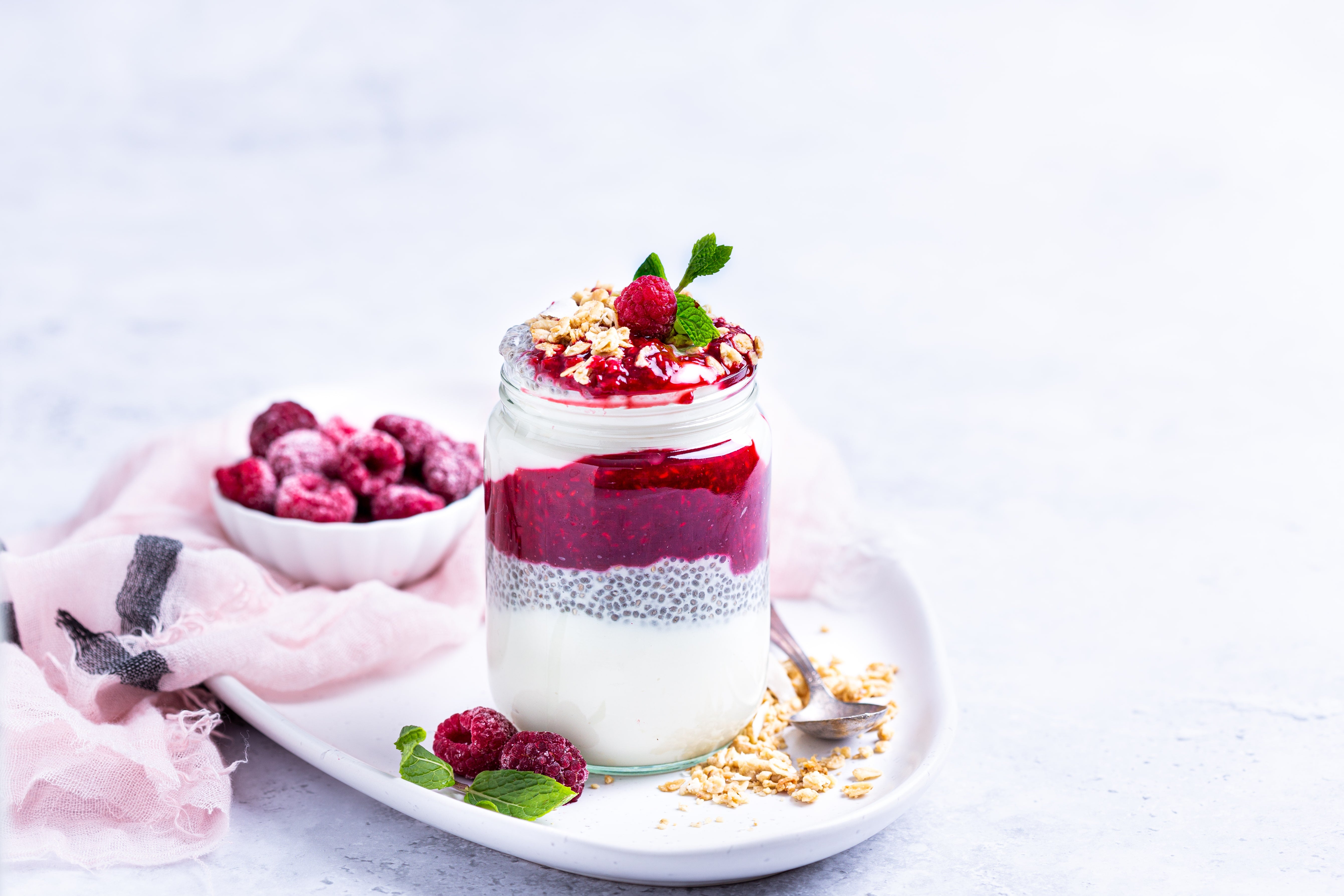 Overnight Raspberry Chia Parfait – Essential Sports Nutrition