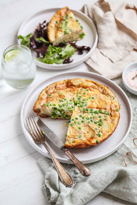 Green Pea, Potato & Goat’s Cheese Frittata