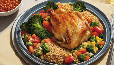 DASH diet chicken dinner to lower blood pressure