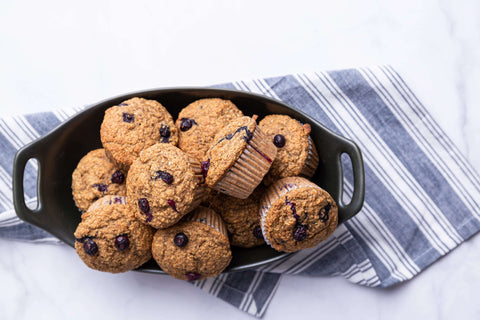 Blueberry Banana Bran Muffins