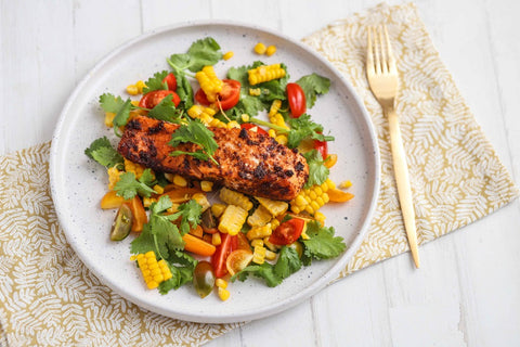 Cajun Salmon With Corn Salsa