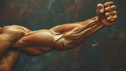Males muscular arm