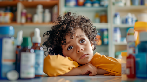 a child appears dizzy and fatigued and supplements on the counter