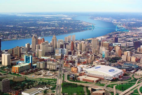 Aerial of Detroit