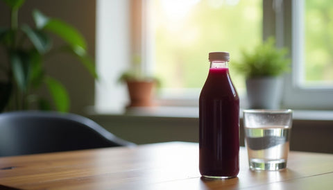 Acai Detox Shake and glass of water