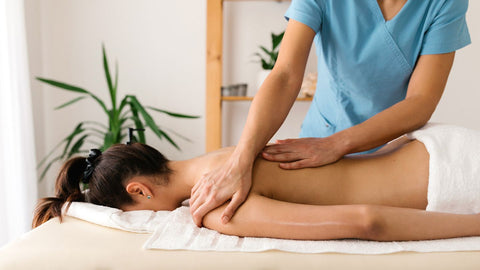 Female receiving a massage