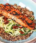 Baked Salmon With Zoodles & Quinoa | Recipe Download - Essential Sports Nutrition