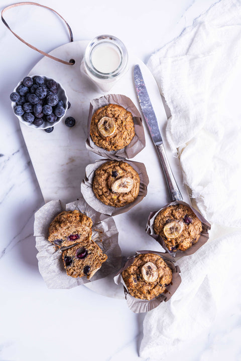 Banana Blueberry Whole Wheat Muffins | Recipe Download - Essential Sports Nutrition