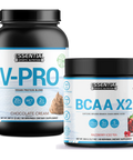 V-PRO Vegan Protein | Chocolate Cream + BCAA X2 | Razzberry Iced Tea - Essential Sports Nutrition