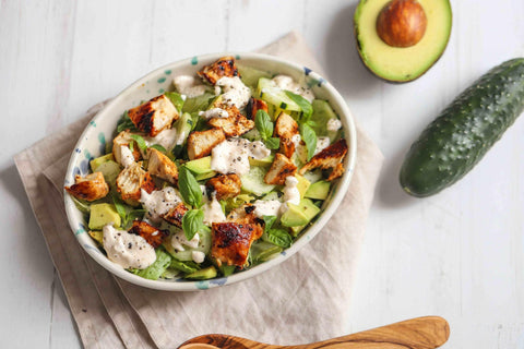 Cucumber, Avocado & Chicken Salad | Recipe Download - Essential Sports Nutrition