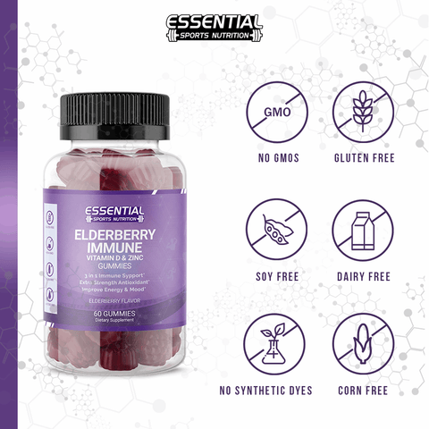 Elderberry Immunity Gummies + Vitamin C Gummies - Essential Sports Nutrition