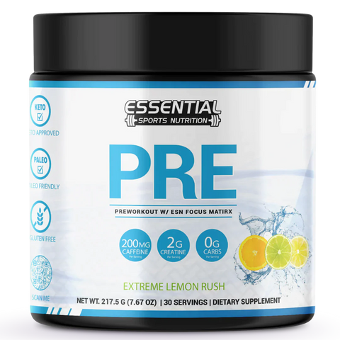 Whey Protein | Chocolate Ice Cream 2lb + PRE | Extreme Lemon Rush - Essential Sports Nutrition