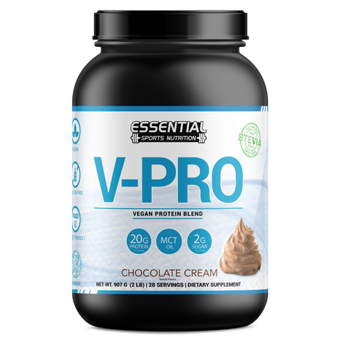 V-PRO Vegan Protein | Chocolate Cream + BCAA X2 | Razzberry Iced Tea - Essential Sports Nutrition