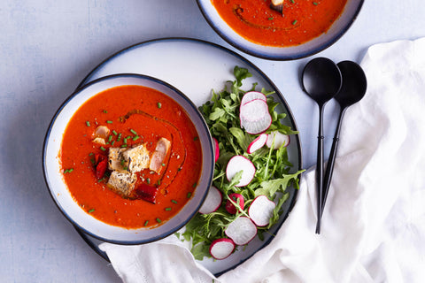 Roasted Red Pepper Tomato Lentil Soup - Essential Sports Nutrition