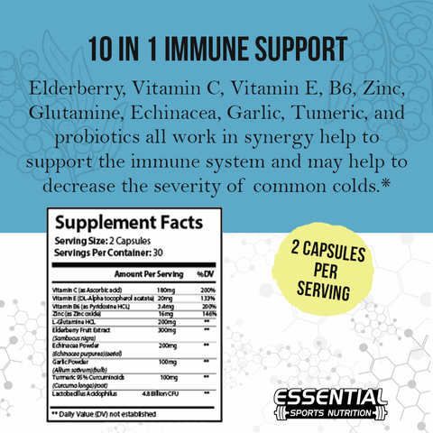 Elderberry Immune Capsules - Essential Sports Nutrition