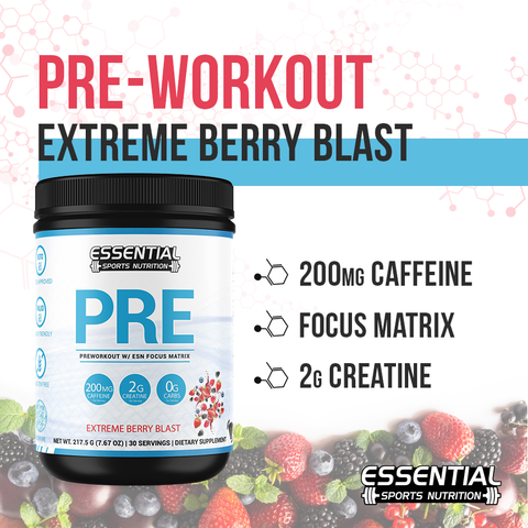 V-Pro Vanilla Cream & PRE Extreme Berry Blast Bundle - Essential Sports Nutrition