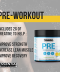 Whey Protein | Vanilla Ice Cream 2lb + PRE | Extreme Lemon Rush - Essential Sports Nutrition