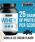 Essential Whey Protein | Vanilla Ice Cream 2lb - Essential Sports Nutrition