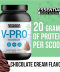 V-PRO Vegan Protein | Chocolate Cream + BCAA X2 | Razzberry Iced Tea - Essential Sports Nutrition