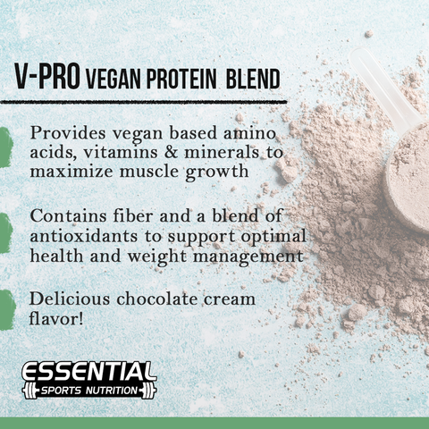 V-PRO Vegan Protein | Chocolate Cream + BCAA X2 | Razzberry Iced Tea - Essential Sports Nutrition