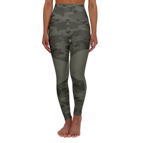 Essential Camo High Waisted Yoga Leggings - Essential Sports Nutrition