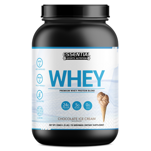 Whey Protein | Chocolate Ice Cream 5lb - Essential Sports Nutrition