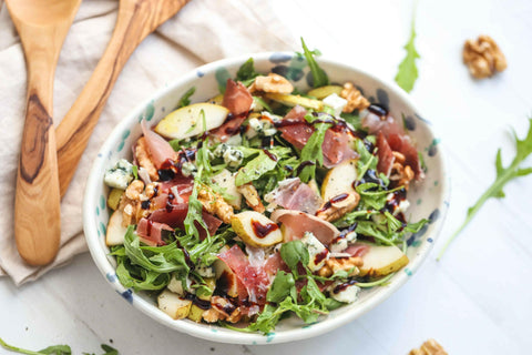 Pear, Cured Ham & Walnut Salad | Recipe Download - Essential Sports Nutrition