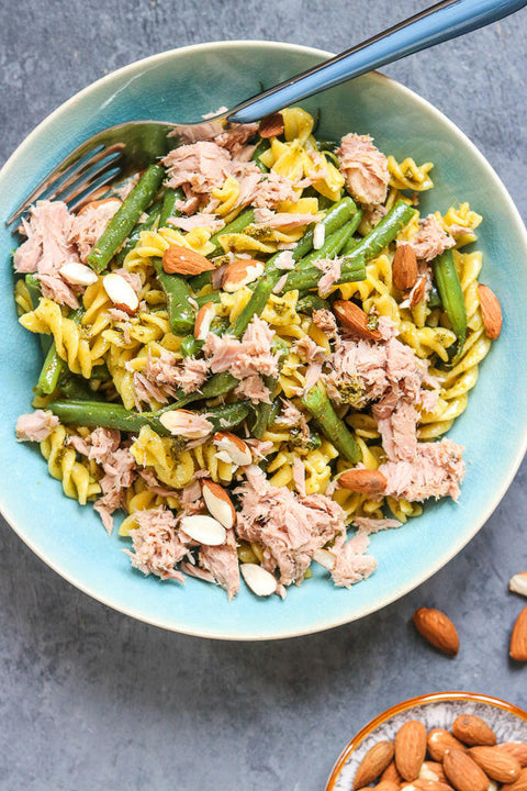 Pesto Pasta with Tuna & Almonds | Recipe Download - Essential Sports Nutrition