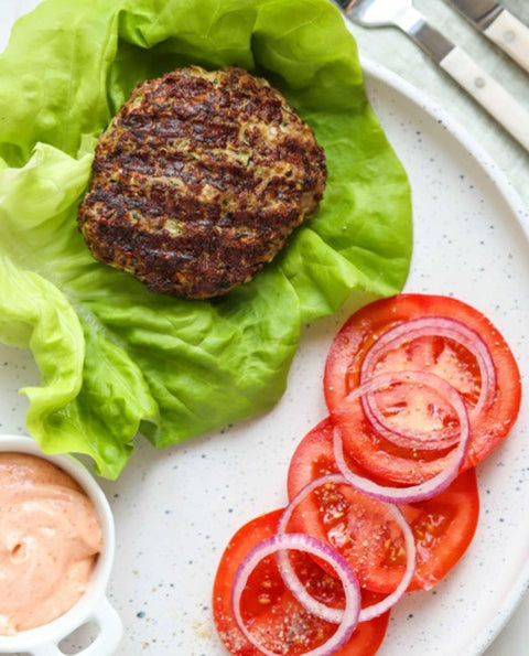 Quinoa, Beef, & Zucchini Burgers | Recipe Download - Essential Sports Nutrition