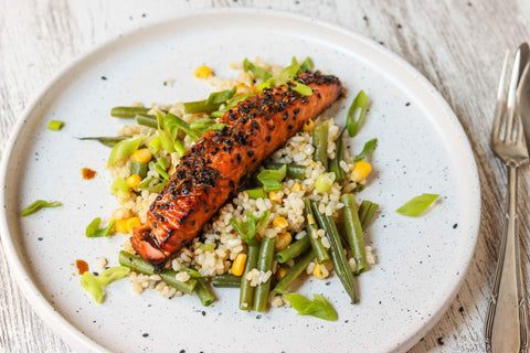 Salmon Teriyaki with Green Beans | Recipe Download - Essential Sports Nutrition