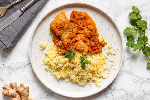 Simple Chicken Curry with Saffron Rice | Recipe Download - Essential Sports Nutrition