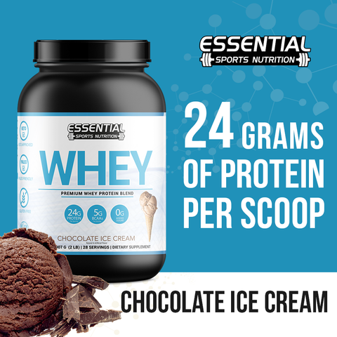 Whey Protein | Chocolate Ice Cream 5lb - Essential Sports Nutrition