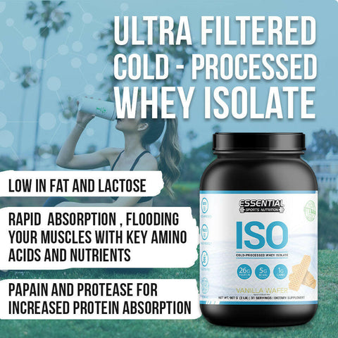 ISO | WHEY ISOLATE - Vanilla Wafer - Essential Sports Nutrition