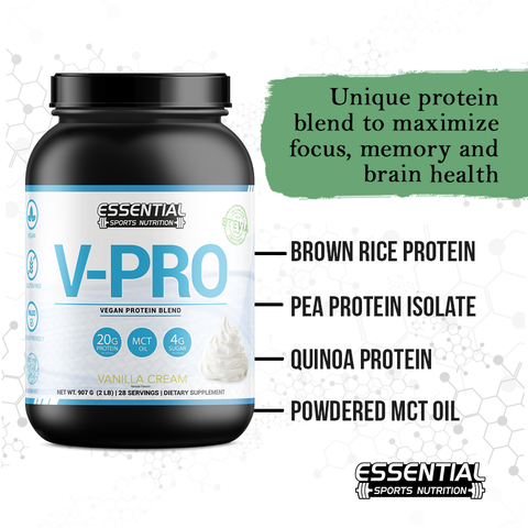 V-PRO Vegan Protein | Vanilla Cream - Essential Sports Nutrition